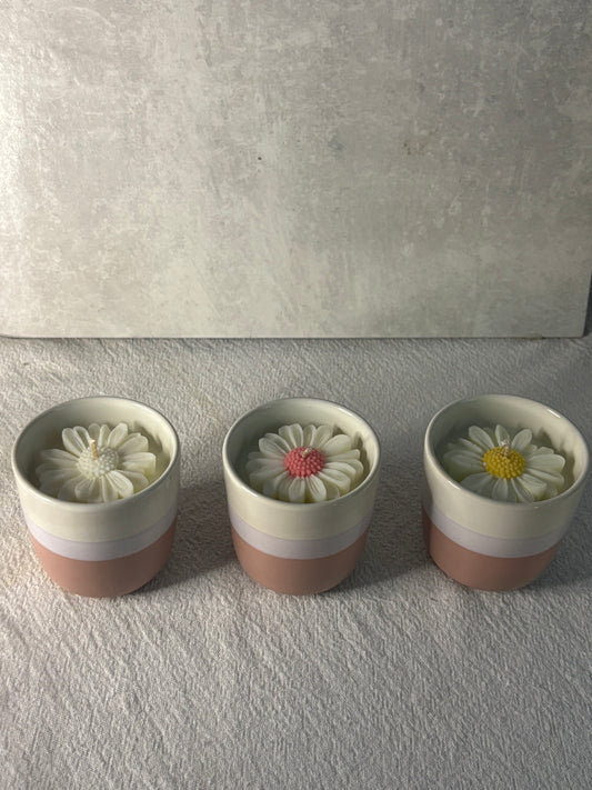 Fresh Linen Daisy Candles